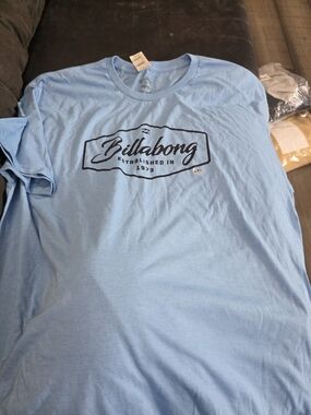Billabong Light Blue Logo Short Sleeve Tee
